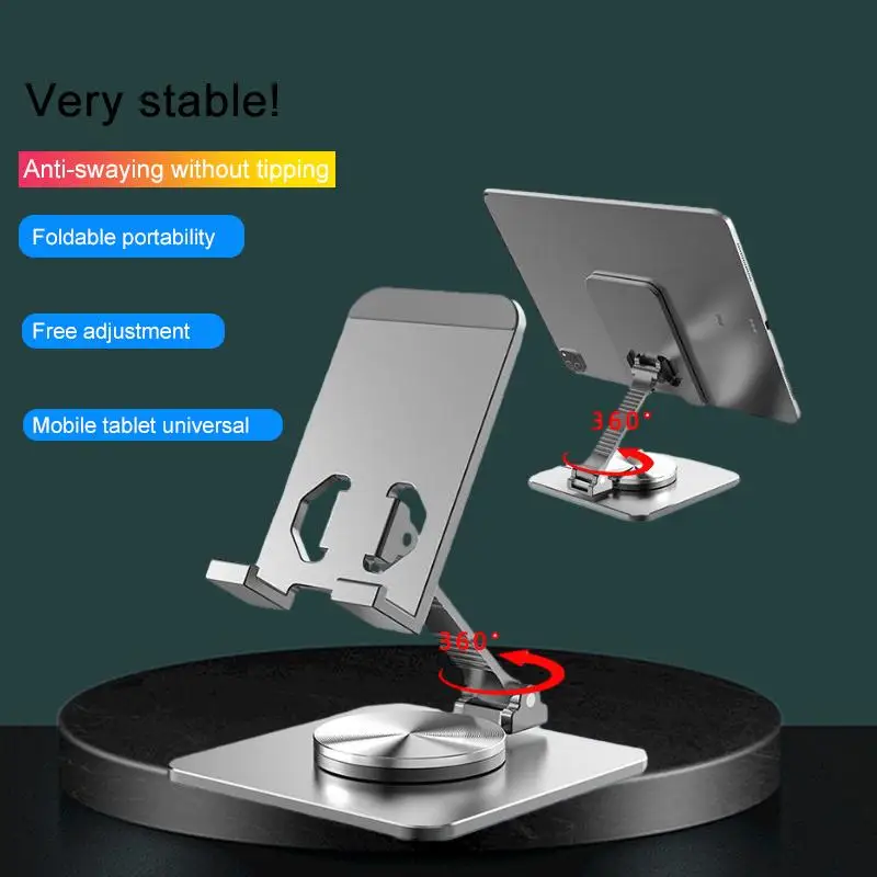 360° Rotating Desktop Phone Stand Metal Aluminum Alloy Stand For Live Streaming Binge Watching Lazy People Phone Tablet Stand
360° Rotating Desktop Phone Stand Metal Aluminum Alloy Stand For Live Streaming Binge Watching Lazy People Phone Tablet Stand