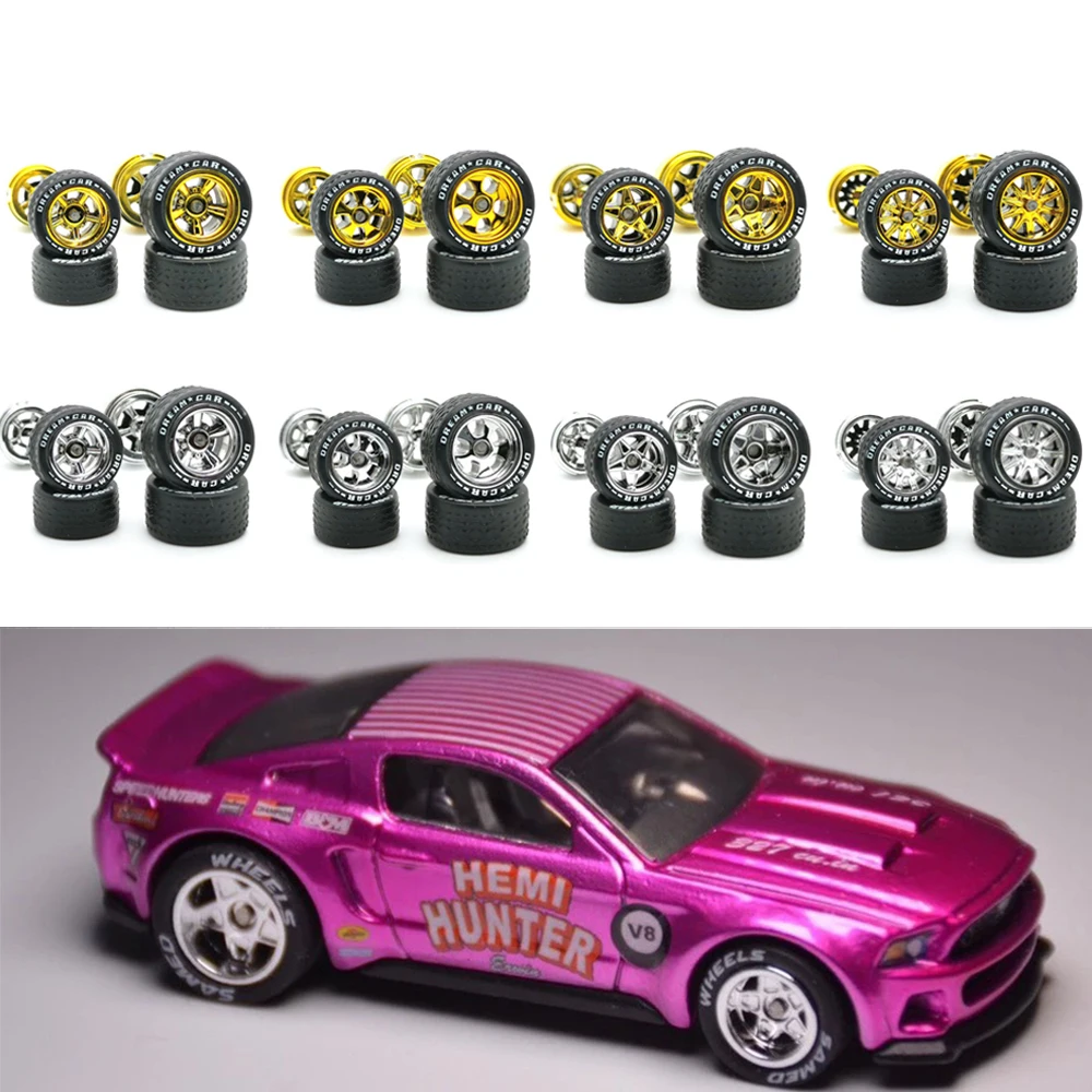 50Sets 1/64 Car Wheel With Rubber Tires Staggered Front Small Rear Large Wheel For 1:64 Matchbox/Domeka/HW/ Model Car Off-road
50Sets 1/64 Car Wheel With Rubber Tires Staggered Front Small Rear Large Wheel For 1:64 Matchbox/Domeka/HW/ Model Car Off-road
