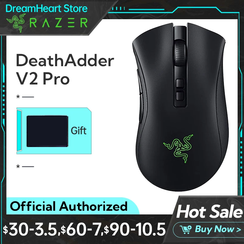 Razer DeathAdder V2 Pro Wireless 20000DPI 2.4Ghz Programmable Buttons Gaming Mouse best-in-class ergonomics for Pc Laptop
Razer DeathAdder V2 Pro Wireless 20000DPI 2.4Ghz Programmable Buttons Gaming Mouse best-in-class ergonomics for Pc Laptop