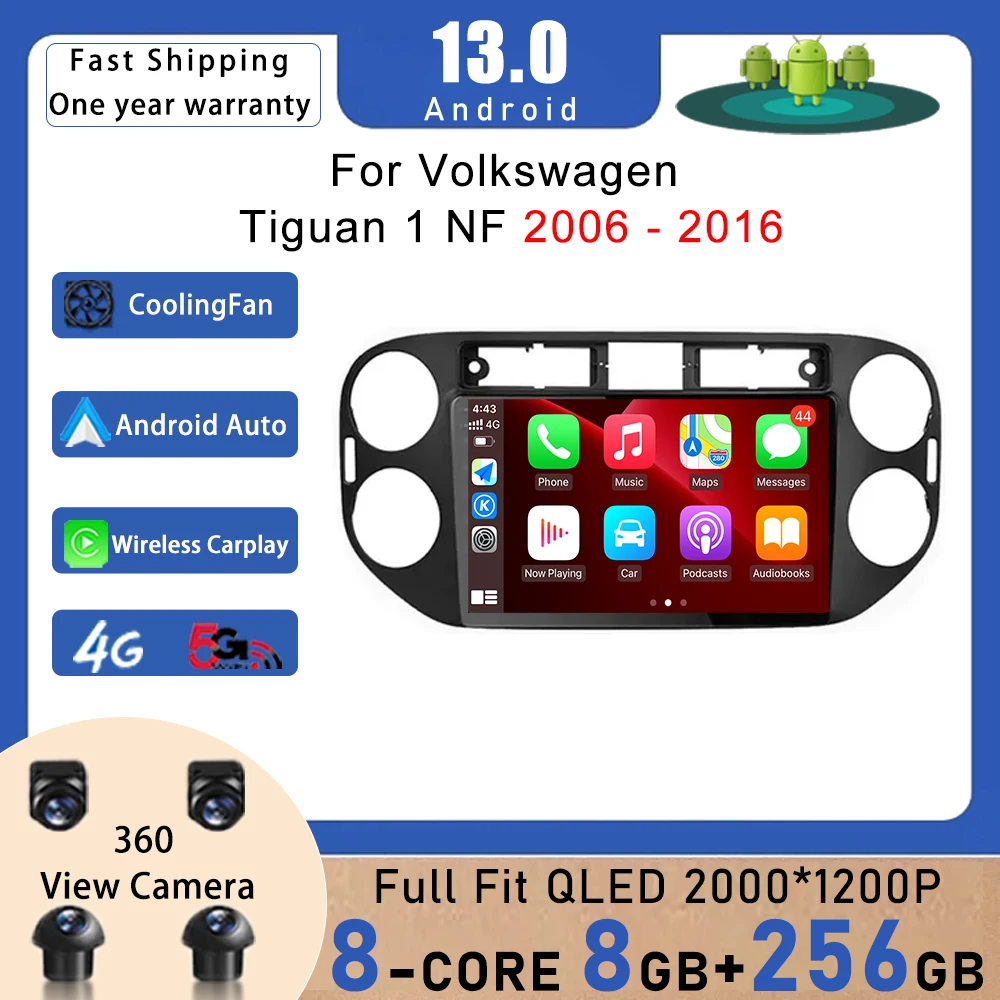 GPS Navigation Wireless Carplay WIFI Car Radio Multimedia Player Android 13 for Volkswagen Tiguan 1 NF 2006 - 2016 4G LET
GPS Navigation Wireless Carplay WIFI Car Radio Multimedia Player Android 13 for Volkswagen Tiguan 1 NF 2006 - 2016 4G LET