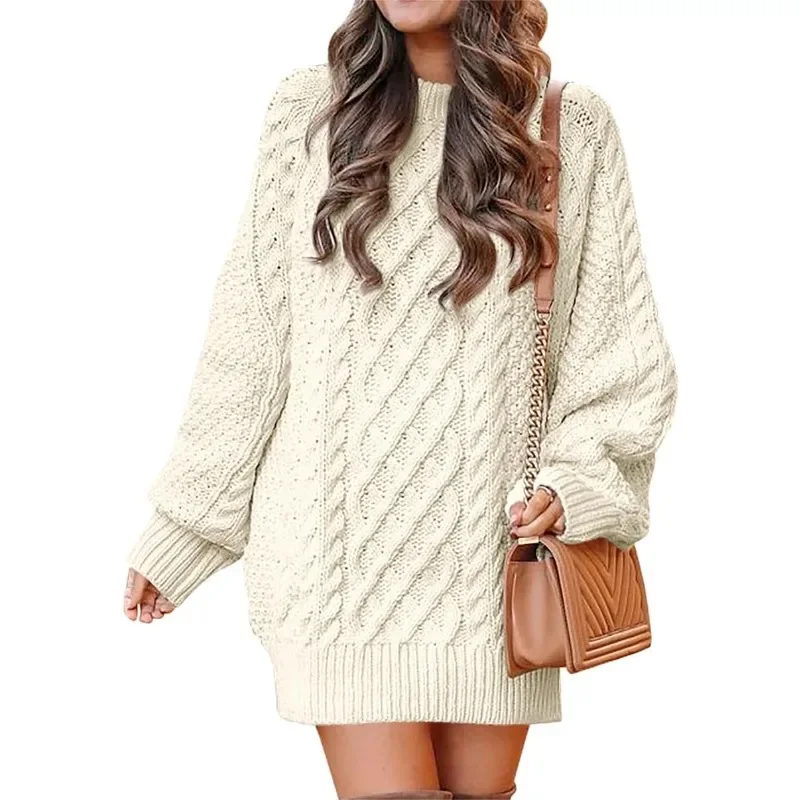 Sweater Women 2023 Fall Crewneck Long Sleeve Oversized Cable Knit Chunky Pullover Short Sweater Dresses
Sweater Women 2023 Fall Crewneck Long Sleeve Oversized Cable Knit Chunky Pullover Short Sweater Dresses