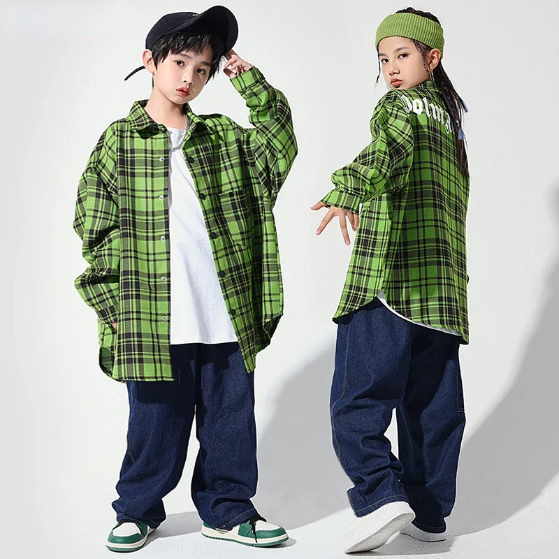 Boys Hip Hop Plaid Loose Shirt Baggy Jeans Girl Spring Blouse Street Dance Pants Clothes Sets Kid Streetwear Child Jazz Costumes
Boys Hip Hop Plaid Loose Shirt Baggy Jeans Girl Spring Blouse Street Dance Pants Clothes Sets Kid Streetwear Child Jazz Costumes