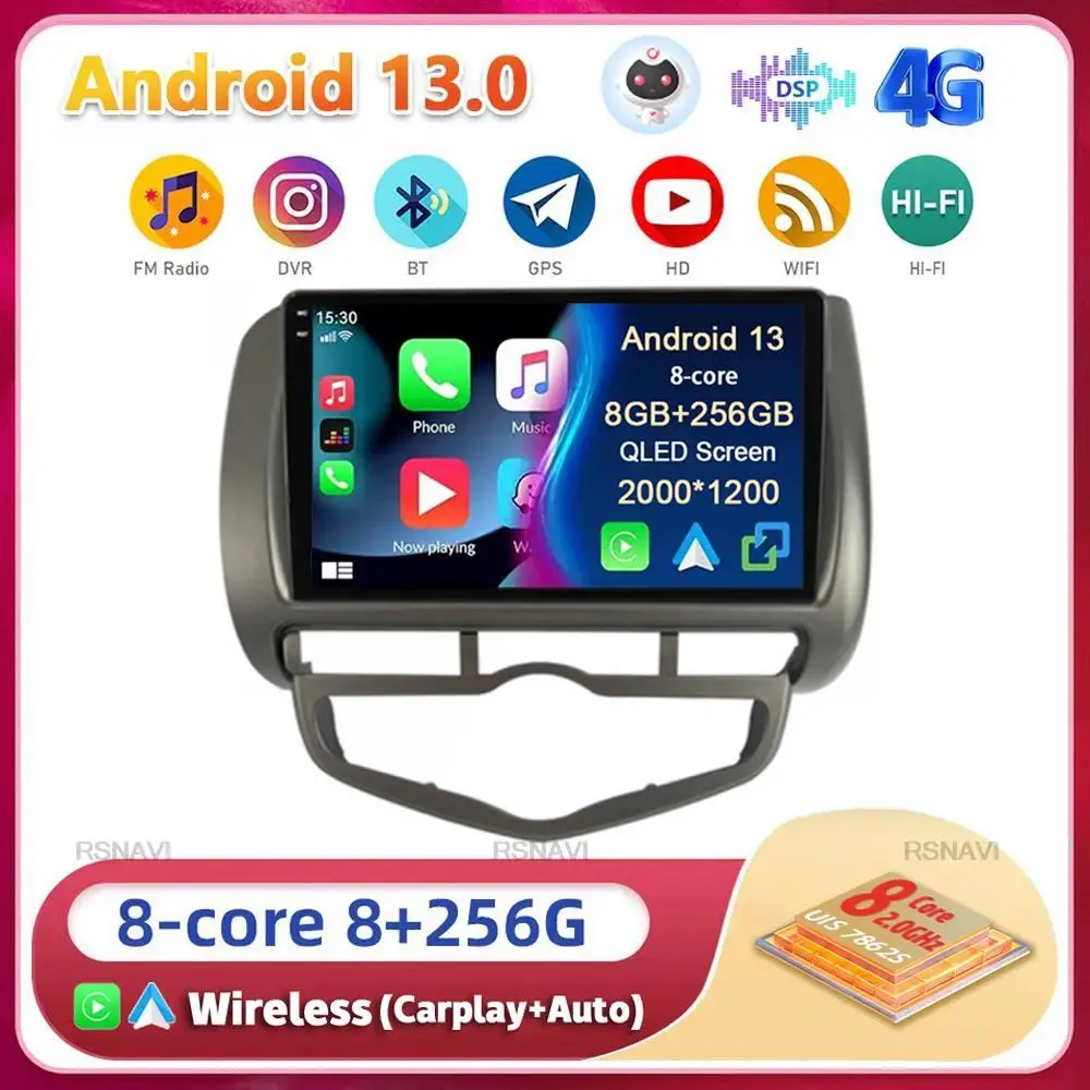 Android 13 Carplay Авто WIFI + 4G для HONDA JAZZ City 2002 - 2007 Автомагнитола мультимедийный видеоплеер GPS стерео 2din головное устройство DSP
Android 13 Carplay Авто WIFI + 4G для HONDA JAZZ City 2002 - 2007 Автомагнитола мультимедийный видеоплеер GPS стерео 2din головное устройство DSP