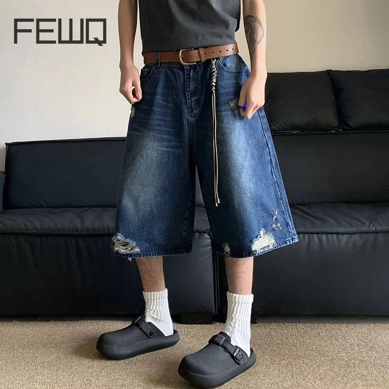 FEWQ Chinese American Trendy Brand Men Denim Shorts Loose Casual Pants 2024 Vintage New Korea Fashion Male Trousers 24E1172
FEWQ Chinese American Trendy Brand Men Denim Shorts Loose Casual Pants 2024 Vintage New Korea Fashion Male Trousers 24E1172