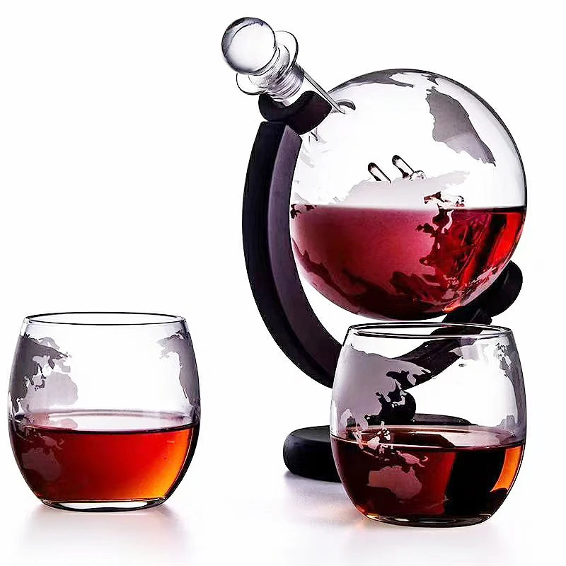 Home Bar Whiskey Vodka Decanter, Globe Wine Aerator Glass Set, Sailboat Skull Inside Crystal with Fine Wood Stand Liquor
Home Bar Whiskey Vodka Decanter, Globe Wine Aerator Glass Set, Sailboat Skull Inside Crystal with Fine Wood Stand Liquor