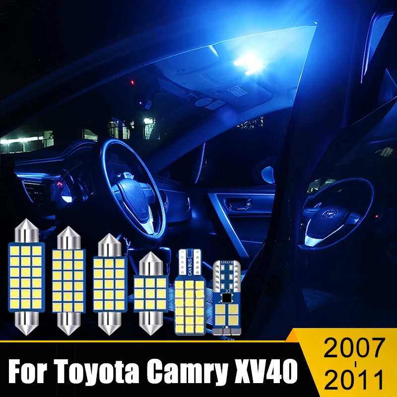 For Toyota Camry 40 XV40 2007 2008 2009 2010 2011 8PCS LED Car Dome Reading Lights Trunk Lamps Vanity Mirror Bulbs Accessories
For Toyota Camry 40 XV40 2007 2008 2009 2010 2011 8PCS LED Car Dome Reading Lights Trunk Lamps Vanity Mirror Bulbs Accessories