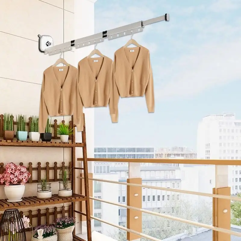 Folding Clothes Drying Rack Retractable Clothes Hanger Wall-Mounted Laundry Rack With Suction Cup Space-Saving Solution For Pati
Folding Clothes Drying Rack Retractable Clothes Hanger Wall-Mounted Laundry Rack With Suction Cup Space-Saving Solution For Pati