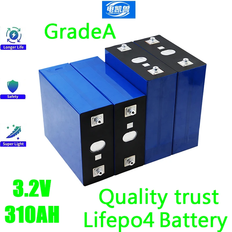 New 310Ah Lifepo4 Rechargeable Battery 3.2V Grade A 6000 Cycle Lithium Iron Phosphate Prism Solar Energy EU/US Duty Free
New 310Ah Lifepo4 Rechargeable Battery 3.2V Grade A 6000 Cycle Lithium Iron Phosphate Prism Solar Energy EU/US Duty Free