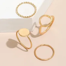 Simple Jewelry Women Ring 4 Pcs/set Creative Geometric Rings Set 2022 Fashion Accessories
Simple Jewelry Women Ring 4 Pcs/set Creative Geometric Rings Set 2022 Fashion Accessories