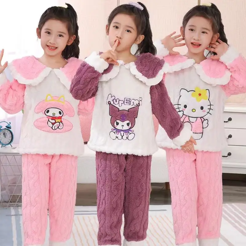 Hello Kitty Kawaii Anime Sanrio Children Coral Velvet Pajamas Hooded Pants Cute Cinnamoroll My Melody Home Wear Clothes Gifts
Hello Kitty Kawaii Anime Sanrio Children Coral Velvet Pajamas Hooded Pants Cute Cinnamoroll My Melody Home Wear Clothes Gifts