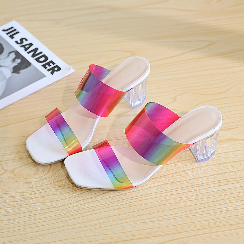 2022 Ladies High Heel Shoes New Summer Fashion British Style Color Transparent Heel Thick Heel High Heel Slippers High (5cm-8cm)
2022 Ladies High Heel Shoes New Summer Fashion British Style Color Transparent Heel Thick Heel High Heel Slippers High (5cm-8cm)