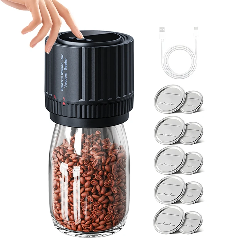Электрический беспроводной вакуумный упаковщик Mason Jar, комплект с HD ЖК дисплеем, цифровой, прочный, для хранения пищи, с крышками
Электрический беспроводной вакуумный упаковщик Mason Jar, комплект с HD ЖК дисплеем, цифровой, прочный, для хранения пищи, с крышками