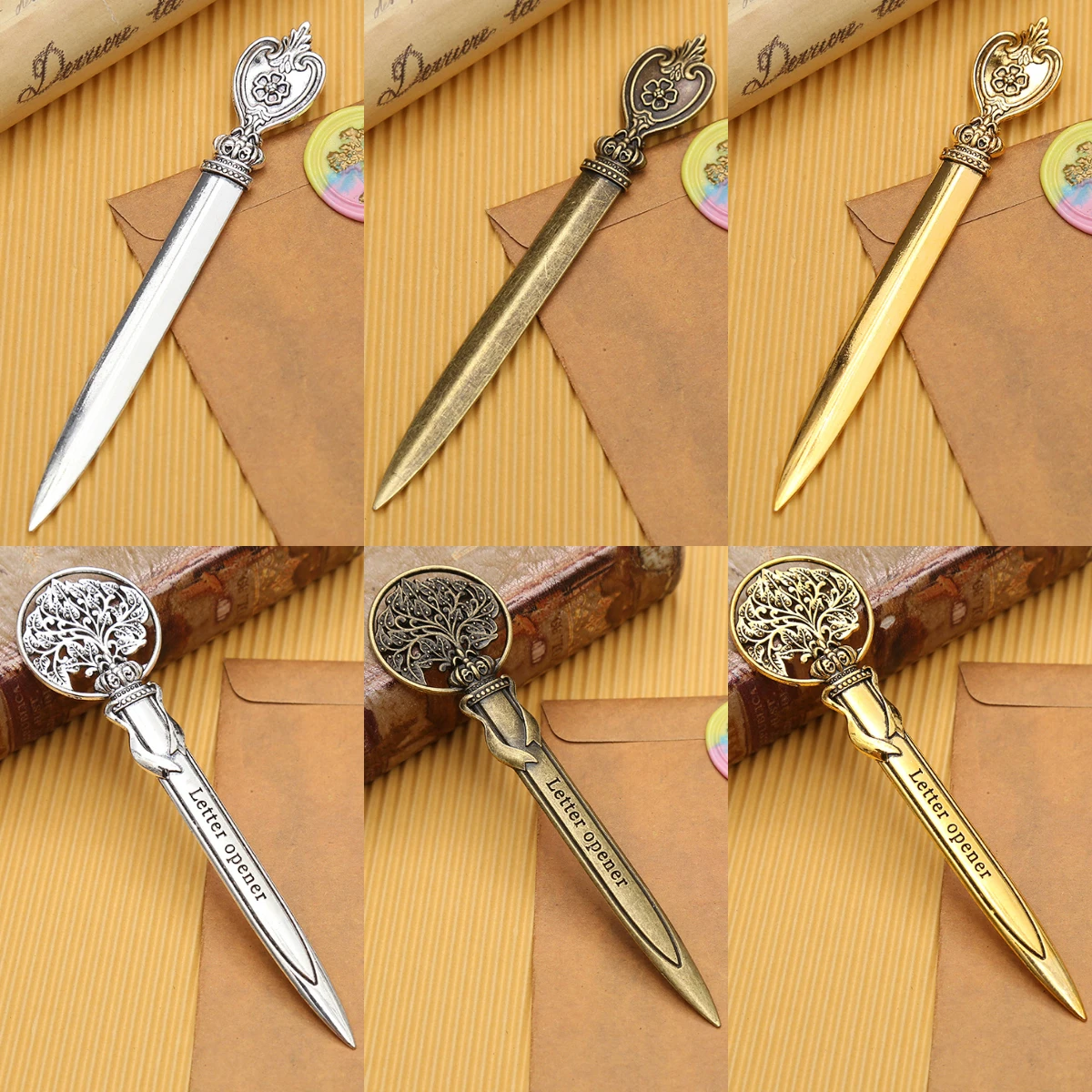 Retro Metal Envelope Opener Mini Portable Utility Knife Paper Cutter File Envelope Split Tool Letter Opening Student Stationery
Retro Metal Envelope Opener Mini Portable Utility Knife Paper Cutter File Envelope Split Tool Letter Opening Student Stationery