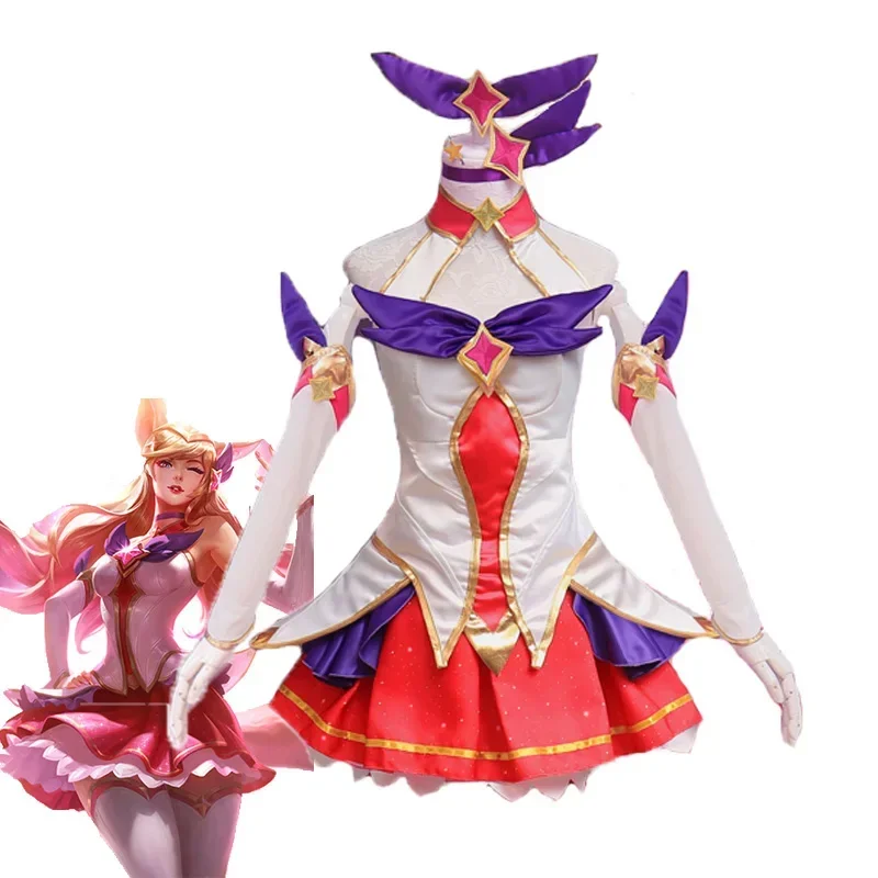Game LOL Ahri Cosplay Costume Full Set The Nine Tailed Fox Costumes Cosplay For Woman Girl Party Cosplay
Game LOL Ahri Cosplay Costume Full Set The Nine Tailed Fox Costumes Cosplay For Woman Girl Party Cosplay