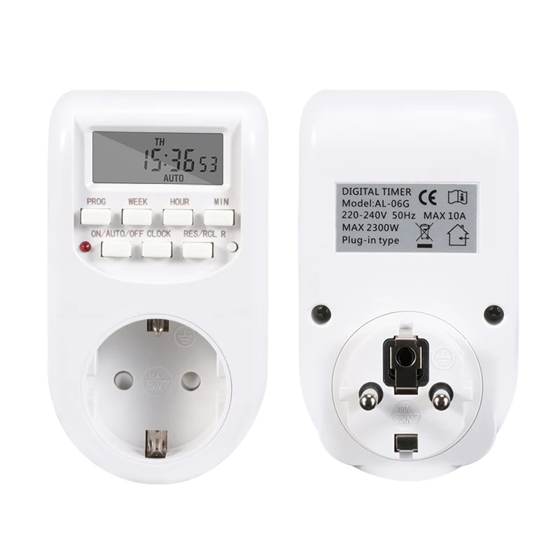 

Smart EU Plug Timer Switch Energy Saving Digital Kitchen Timer Socket Outlet 220V 10A Energy-saving electronic timer programming