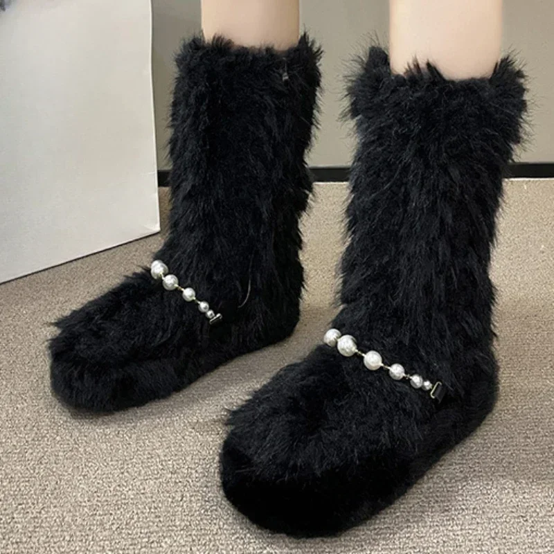 Female Shoes on Sale 2023 Zipper Women's Boots Winter Round Toe Solid Flock Plush Warm Mid-Calf Mid Heel Fashion Snow Boots
Female Shoes on Sale 2023 Zipper Women's Boots Winter Round Toe Solid Flock Plush Warm Mid-Calf Mid Heel Fashion Snow Boots