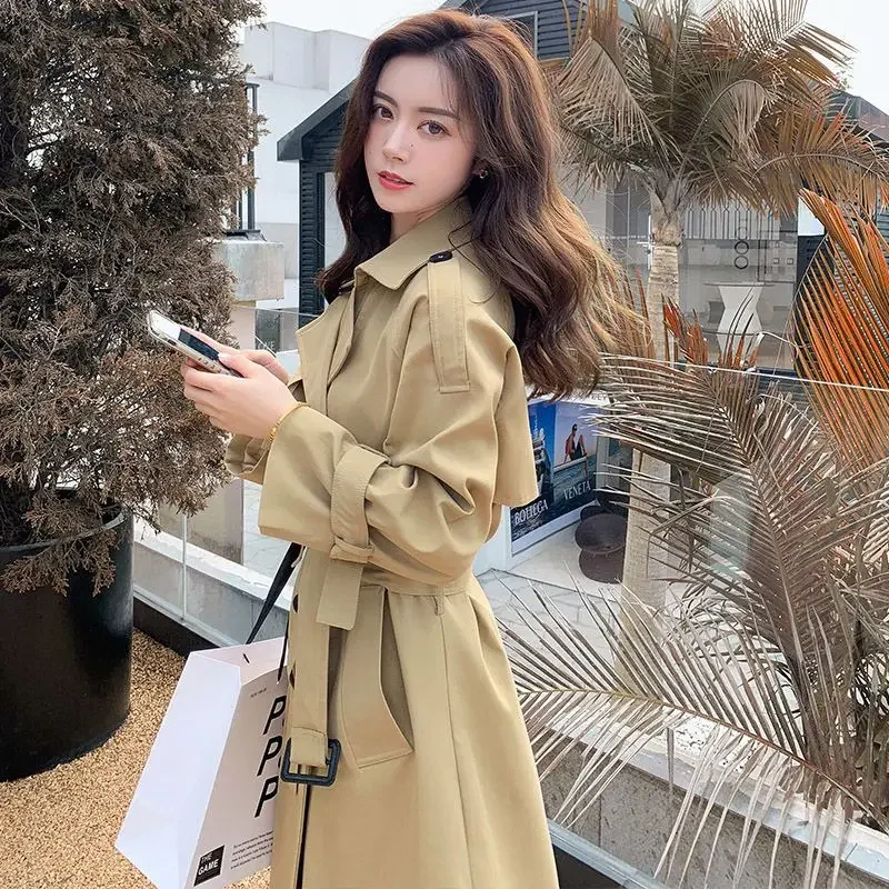 2023 New Fashion Spring And Autumn Women's Windbreaker Long Korean Temperament Double-Breasted Abrigos Joker Waist Coat
2023 New Fashion Spring And Autumn Women's Windbreaker Long Korean Temperament Double-Breasted Abrigos Joker Waist Coat