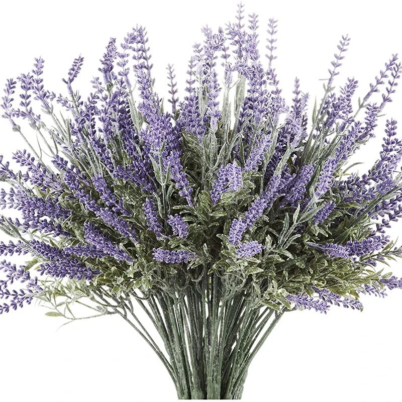 

4 Piece Bundle Artificial lavender plant with silk flowers suitable for wedding and table center decorations lavender bouquet