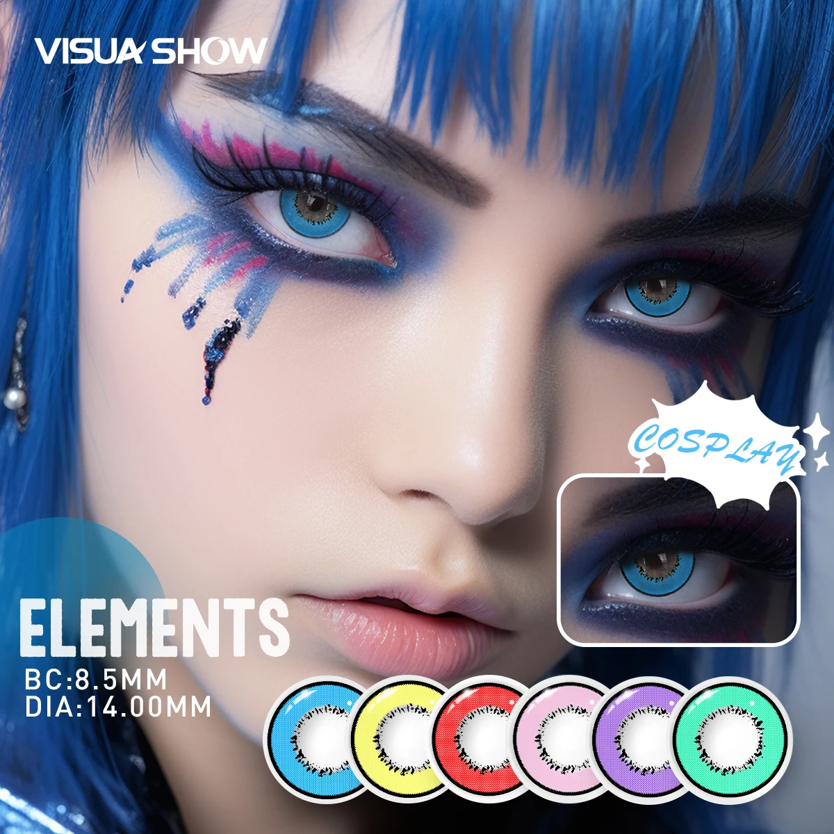VISUASHOW 1Pair Anime Color Contact Lenses Myopia With Diopter Cosplay Colored Contact Lenses For Eyes Halloween Half Yearly Use
VISUASHOW 1Pair Anime Color Contact Lenses Myopia With Diopter Cosplay Colored Contact Lenses For Eyes Halloween Half Yearly Use