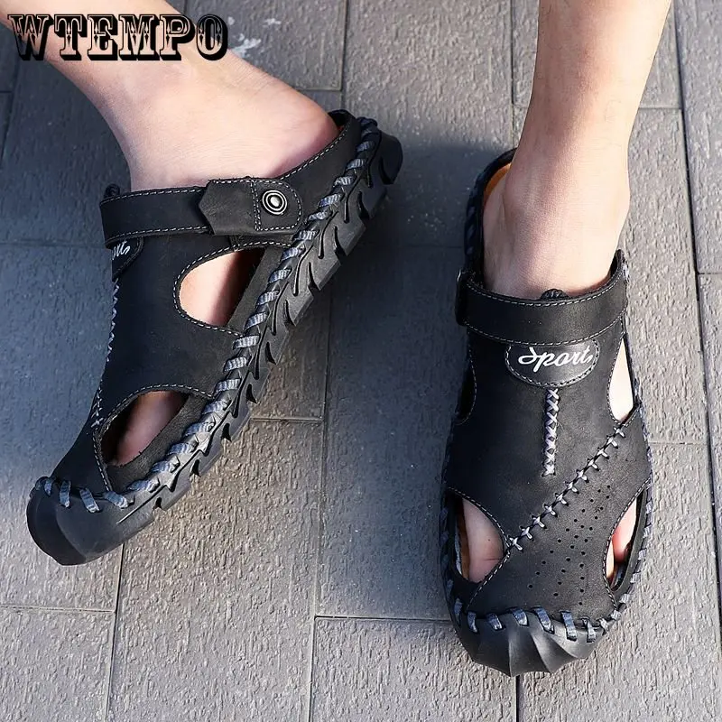 WTEMPO First Layer Cowhide Sandals Men's Summer Sandals Casual Beach Shoes Men's Sandals Men's Shoes Men Summer Sandals
WTEMPO First Layer Cowhide Sandals Men's Summer Sandals Casual Beach Shoes Men's Sandals Men's Shoes Men Summer Sandals