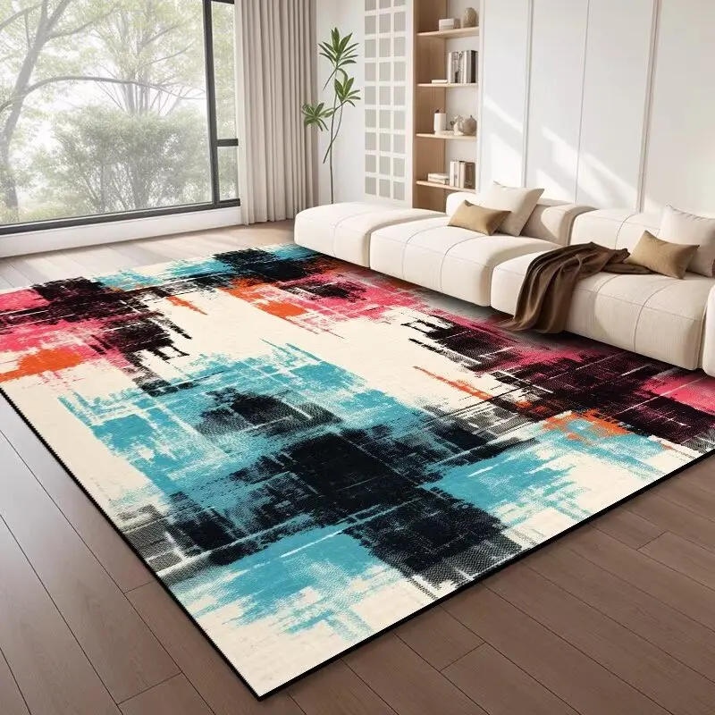 

Modern Geometry Carpet for Living Room Light Luxury Large Area Rugs Bedroom Decoration Floor Rug Non-slip Washable Floor Mat