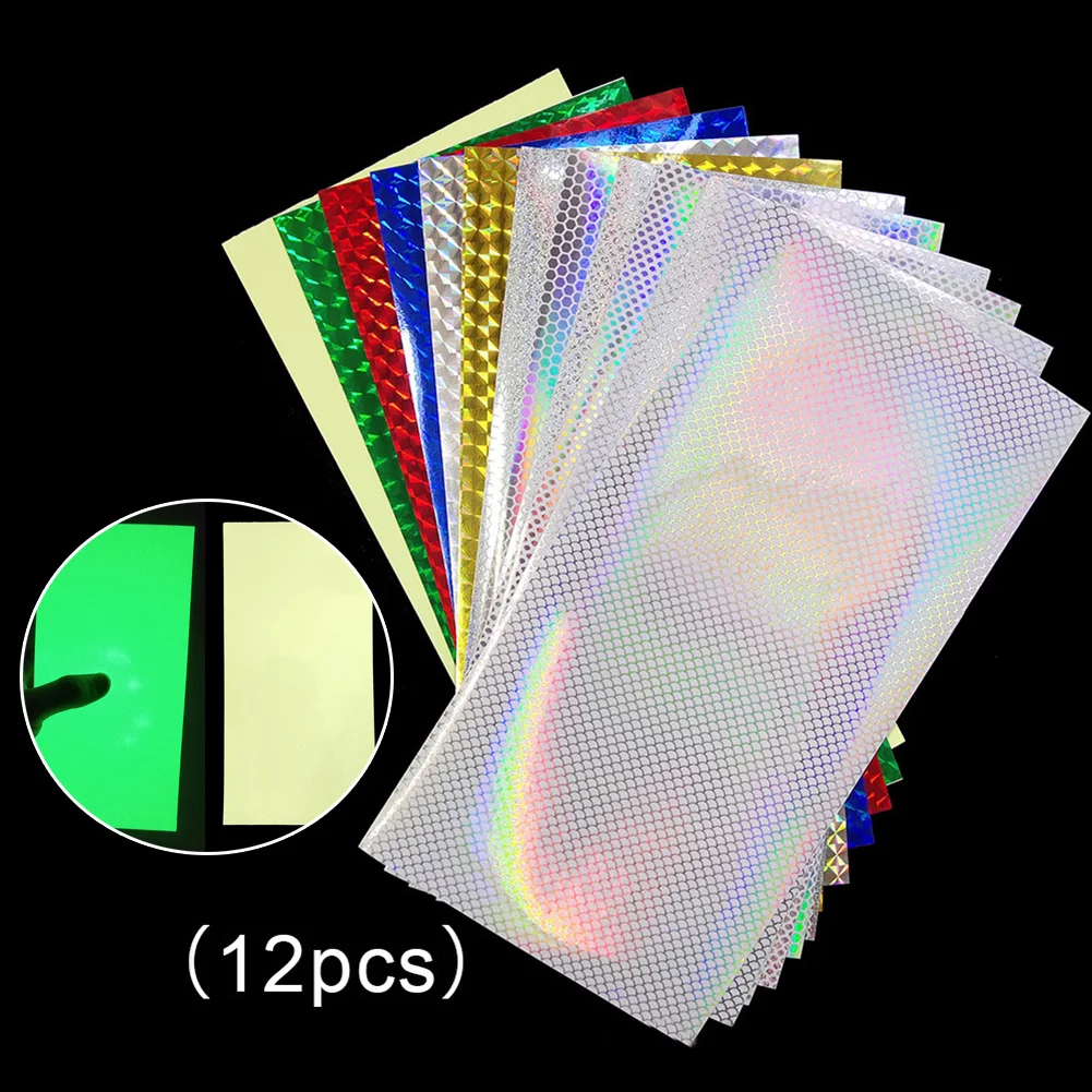12pcs 20x10cm Bait Sticker DIY Fish Reflective Holographic Lure Tape Replacement Accesseries For Reshwater Lures Spoons Flashers
12pcs 20x10cm Bait Sticker DIY Fish Reflective Holographic Lure Tape Replacement Accesseries For Reshwater Lures Spoons Flashers