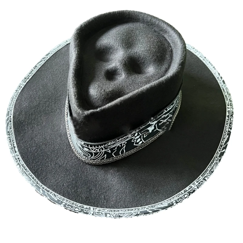 Lightweight Cowgirl Hat Woman Men Ladies Skull and Death Pattern Cowboy Hat Halloween Party Hat Windproof
Lightweight Cowgirl Hat Woman Men Ladies Skull and Death Pattern Cowboy Hat Halloween Party Hat Windproof