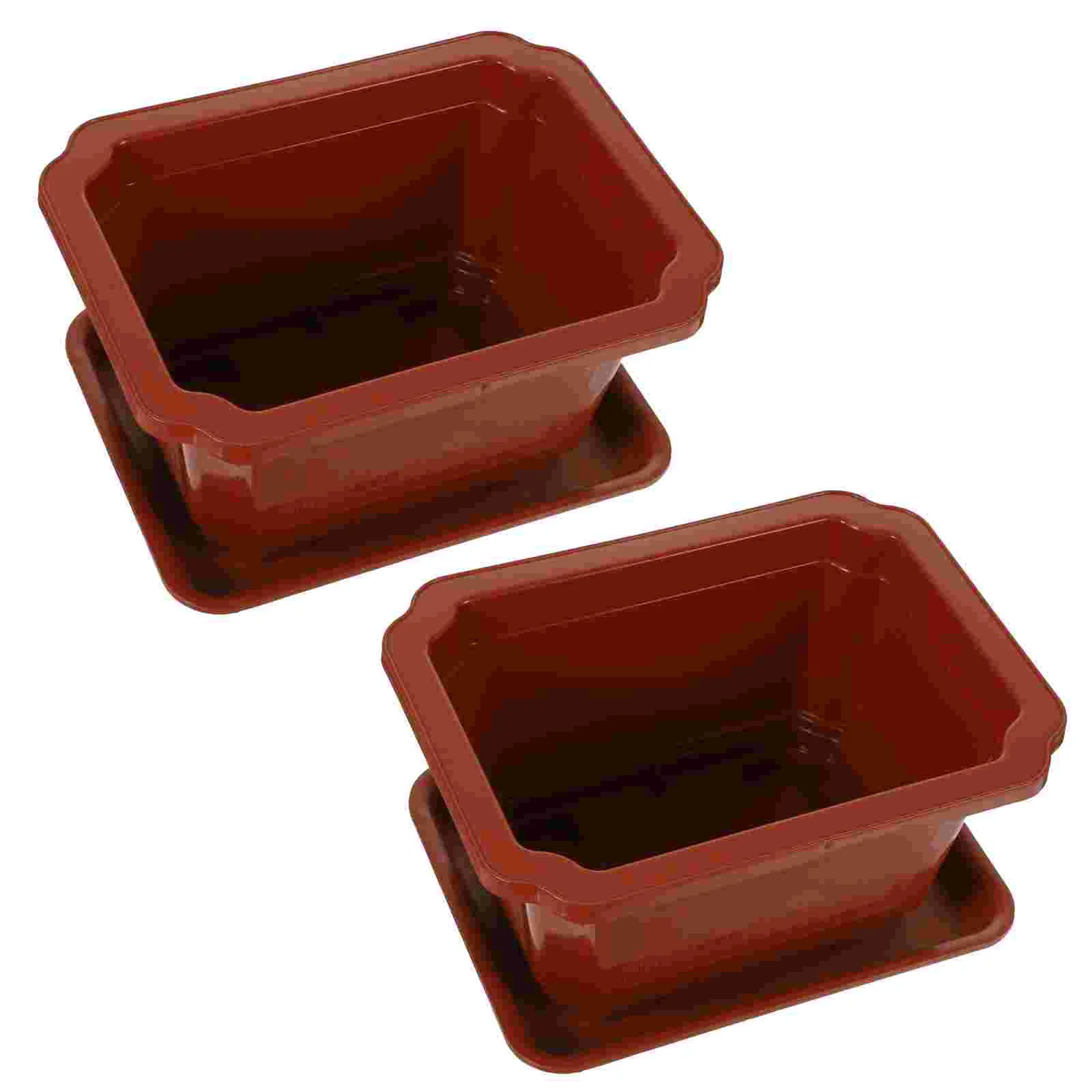 2 Sets Pots for Plants Square Vegetable Bowl Flower Watering Basin Plastic Planters Bonsai and Trays Office
2 Sets Pots for Plants Square Vegetable Bowl Flower Watering Basin Plastic Planters Bonsai and Trays Office