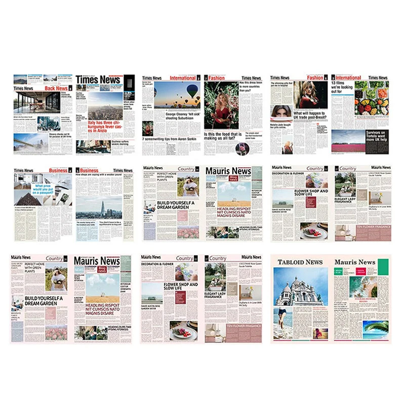 9 шт./набор, 1:12 миниатюрная цветная газета для кукольного домика
9 шт./набор, 1:12 миниатюрная цветная газета для кукольного домика