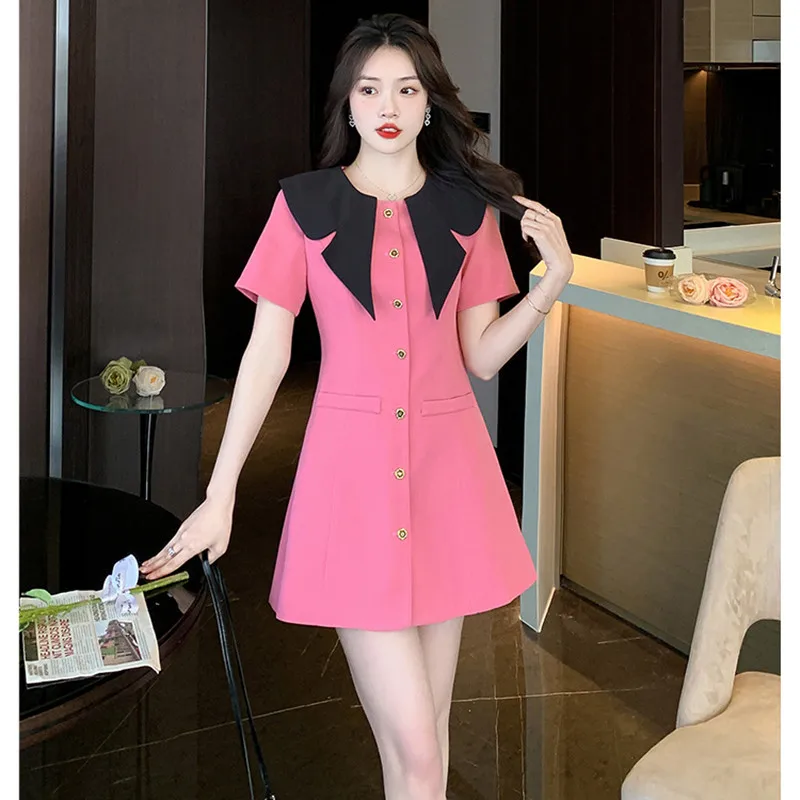 2023 Dress Summer New Bubble Sleeve Fashion Polo Panel French Sweet Free Shipping
2023 Dress Summer New Bubble Sleeve Fashion Polo Panel French Sweet Free Shipping