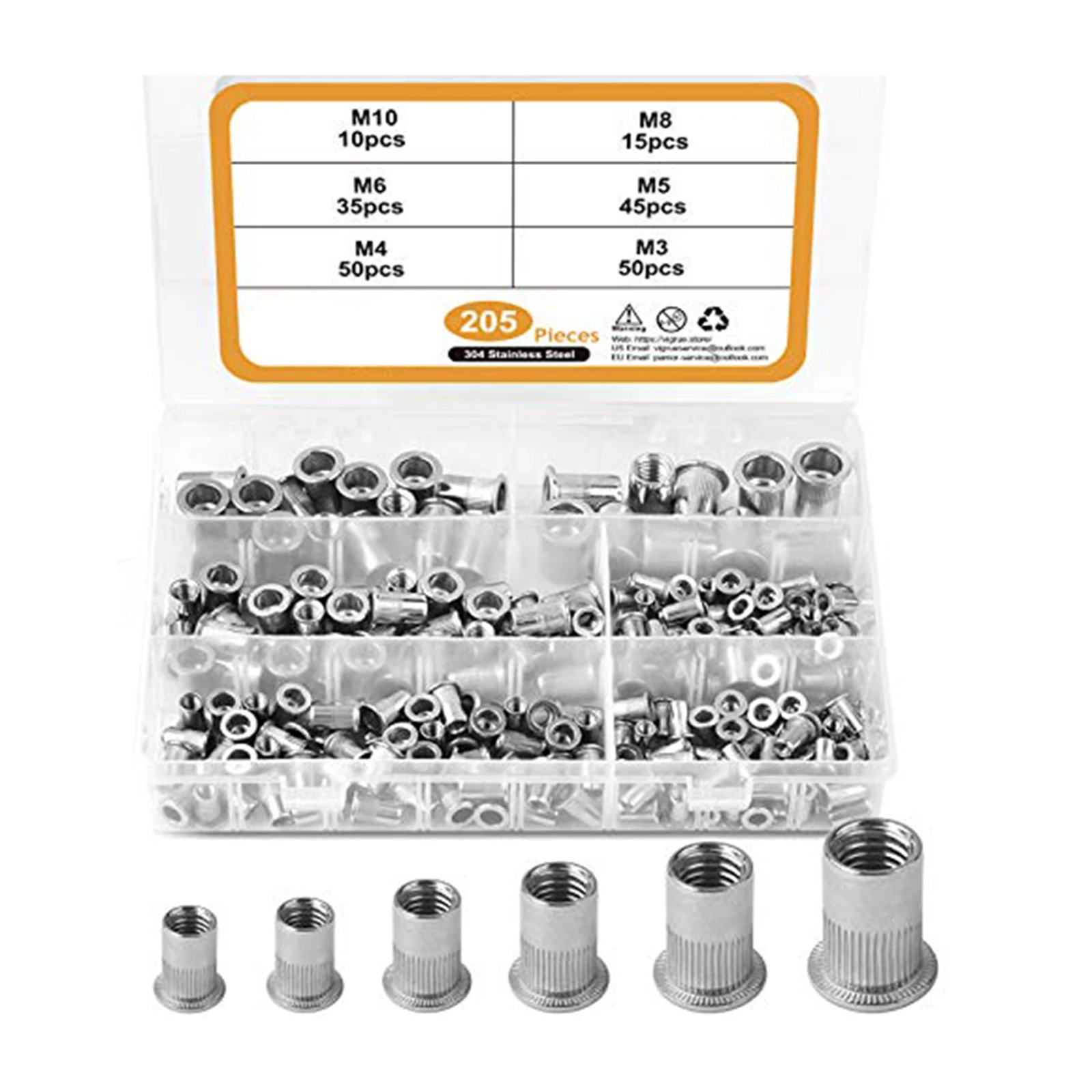 205Pcs Outer Hexagonal Round Head Nuts 304Stainless Steel Acorn Cap Nuts, Suitable For Automotive Tire Installation
205Pcs Outer Hexagonal Round Head Nuts 304Stainless Steel Acorn Cap Nuts, Suitable For Automotive Tire Installation