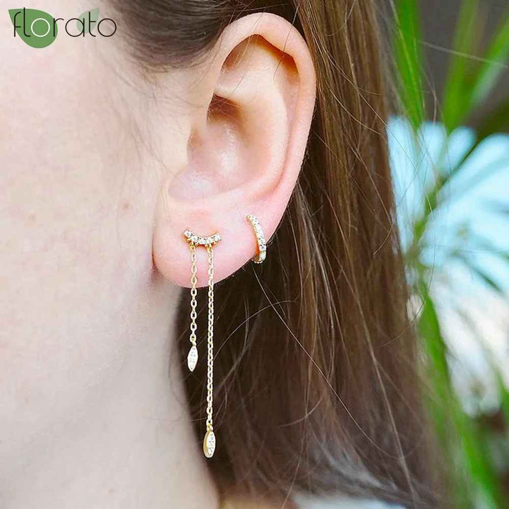 925 Sterling Silver Needle Elegant Metal Chain Long Earrings Fashion 45mm Tassel Stud Earrings for Women Wedding Luxury Jewelry
925 Sterling Silver Needle Elegant Metal Chain Long Earrings Fashion 45mm Tassel Stud Earrings for Women Wedding Luxury Jewelry