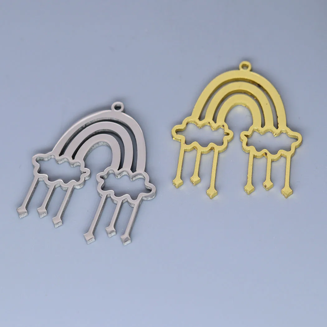 5pcs/lot Stainless Steel Cloud With Rainbow Charms Pendant Women Trendy Boho Handmade Jewelry Making
5pcs/lot Stainless Steel Cloud With Rainbow Charms Pendant Women Trendy Boho Handmade Jewelry Making