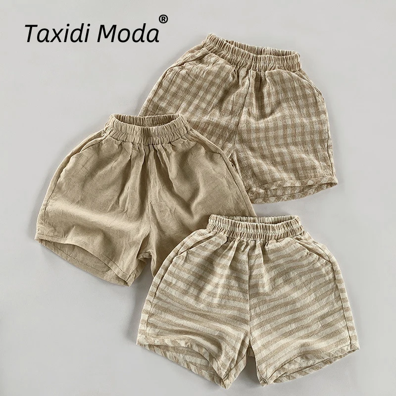 Cotton Linen Thin Plaid 2024 Summer New Kids Shorts Pants Casual Boy Girls Short Trousers Toddler Wear Children Clothes For 1-8Y
Cotton Linen Thin Plaid 2024 Summer New Kids Shorts Pants Casual Boy Girls Short Trousers Toddler Wear Children Clothes For 1-8Y