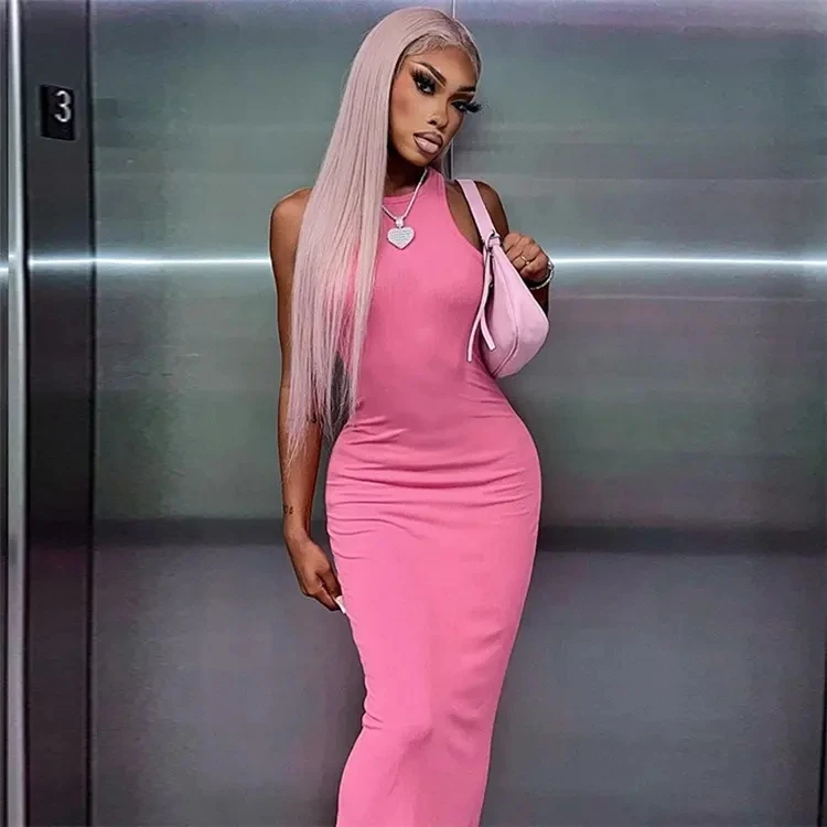 Drop Shipping Products 2023 Fashion Summer Sleeveless Streetwear Bodycon Pink Women Summer Maxi Pencil Long Dress
Drop Shipping Products 2023 Fashion Summer Sleeveless Streetwear Bodycon Pink Women Summer Maxi Pencil Long Dress