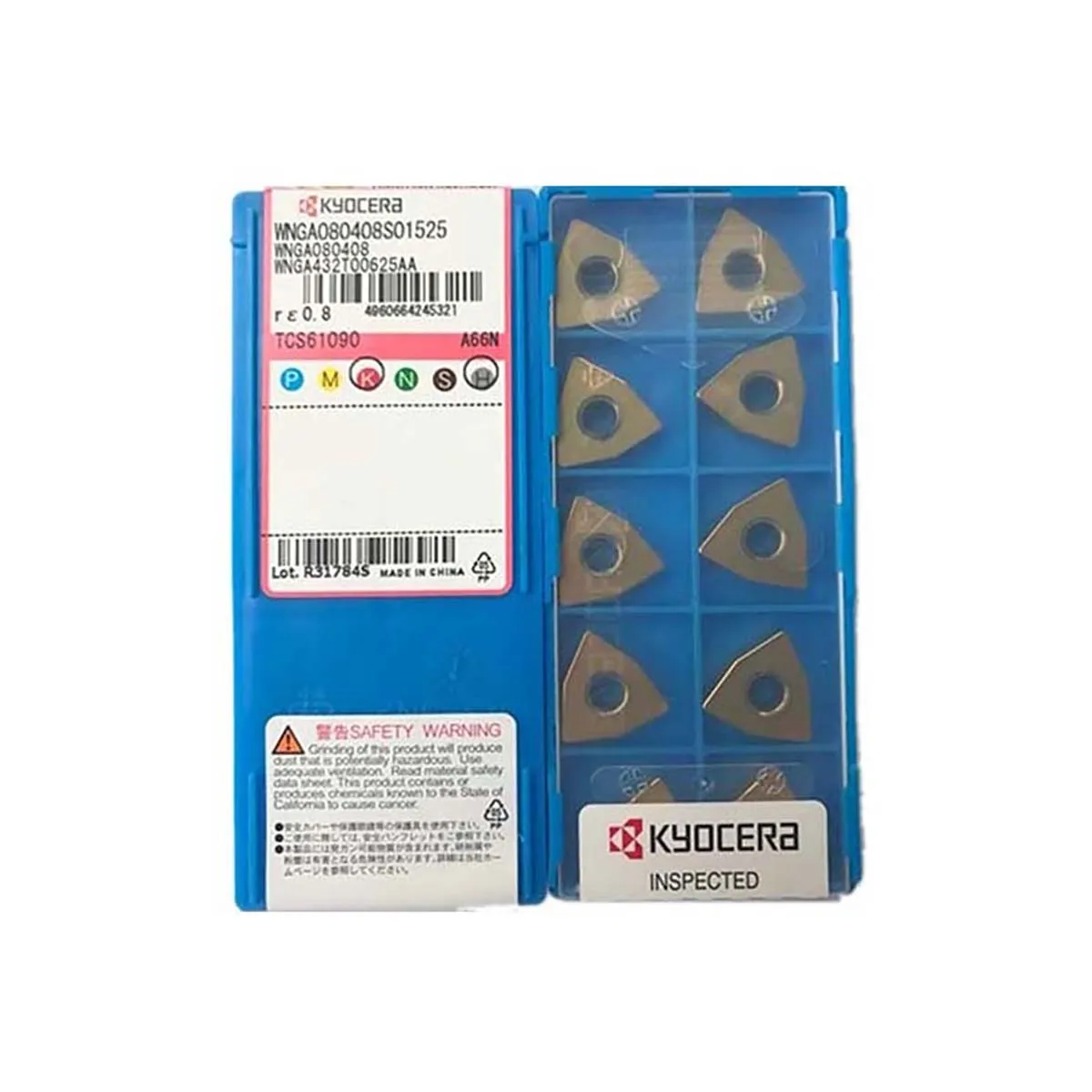 Kyocer a 100% Original WNGA WNGA0804 WNGA080404 WNGA080404T01525 WNGA080408S01525 WNGA080408 A66N Carbide Turning Inserts
Kyocer a 100% Original WNGA WNGA0804 WNGA080404 WNGA080404T01525 WNGA080408S01525 WNGA080408 A66N Carbide Turning Inserts