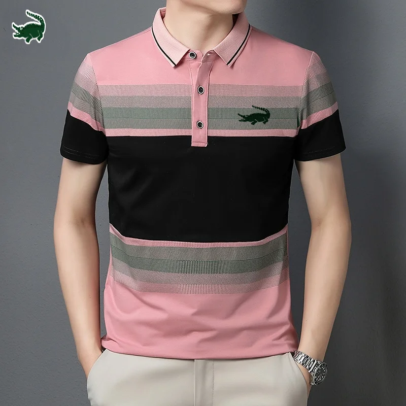 Brand Embroidered Polo Shirt Men's New Summer High-quality Cotton Men's Short-sleeved Solid Color Splicing Youth Business T-shir
Brand Embroidered Polo Shirt Men's New Summer High-quality Cotton Men's Short-sleeved Solid Color Splicing Youth Business T-shir