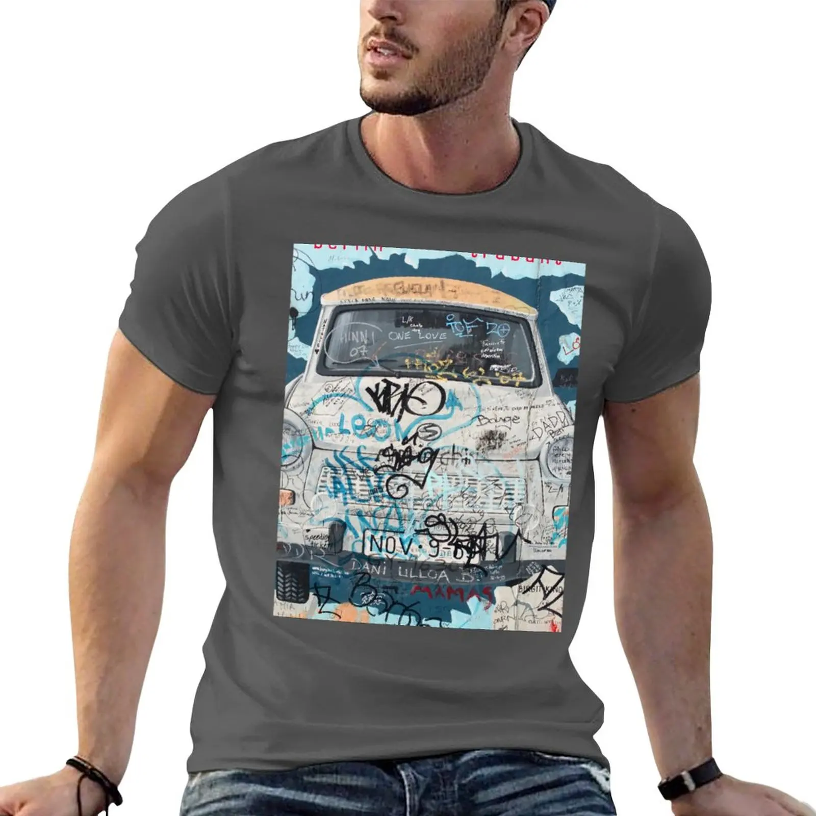 New Berlin Trabant Car On The Berlin Wall T-Shirt shirts graphic tees hippie clothes plain white t shirts men
New Berlin Trabant Car On The Berlin Wall T-Shirt shirts graphic tees hippie clothes plain white t shirts men