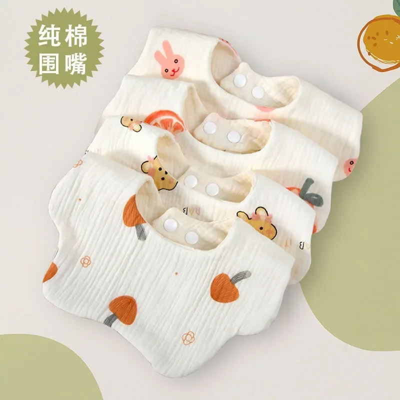Cotton crepe baby spit towel Baby eating anti-vomiting milk square Newborn 6-layer swivel petal bib
Cotton crepe baby spit towel Baby eating anti-vomiting milk square Newborn 6-layer swivel petal bib