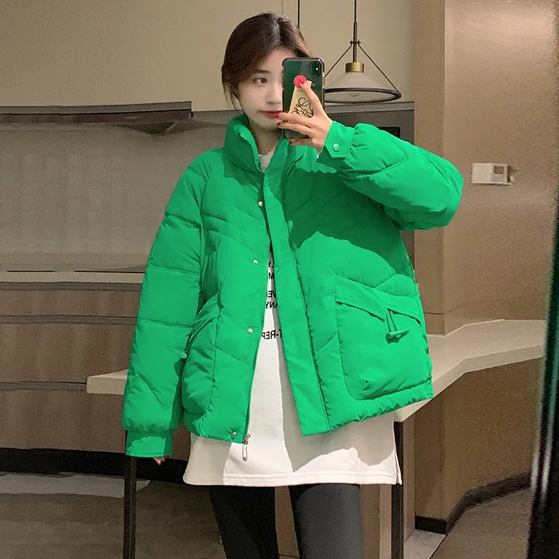 Winter Korean version oversized bread jacket student fashion thickened short cotton jacket
Winter Korean version oversized bread jacket student fashion thickened short cotton jacket