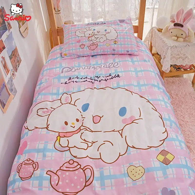 Hello Kitty Kuromi Cinnamoroll Bedding Anime Cartoon Sanrio Dormitory Bed 4-Piece Set Single Bed Sheets Quilt Cover Quilt Cover
Hello Kitty Kuromi Cinnamoroll Bedding Anime Cartoon Sanrio Dormitory Bed 4-Piece Set Single Bed Sheets Quilt Cover Quilt Cover