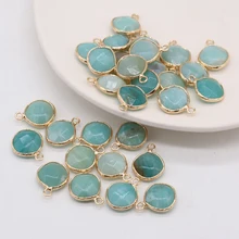 Natural Stone Amazonite Irregular Round Gold Plated Faceted Pendant For Jewelry MakingDIY Necklace Earring Accessorie Charm Gift
Natural Stone Amazonite Irregular Round Gold Plated Faceted Pendant For Jewelry MakingDIY Necklace Earring Accessorie Charm Gift