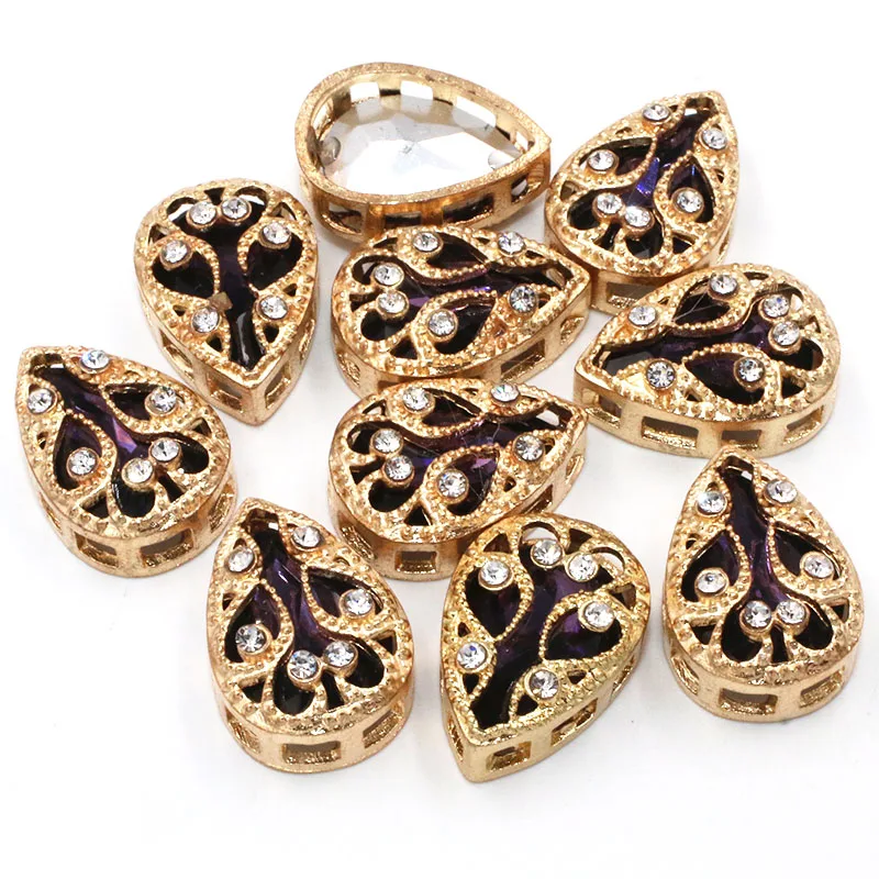 High Quality Deep Purple 5pcs/Bag Drop Shape Crystal Glass Stone Sewing Rhinestones With Nest Gold Claw For DIY Jewelry Making
High Quality Deep Purple 5pcs/Bag Drop Shape Crystal Glass Stone Sewing Rhinestones With Nest Gold Claw For DIY Jewelry Making