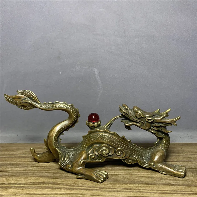 Китайская старинная латунная Коллекционная статуэтка ручной работы бусина с драконом
Китайская старинная латунная Коллекционная статуэтка ручной работы бусина с драконом
