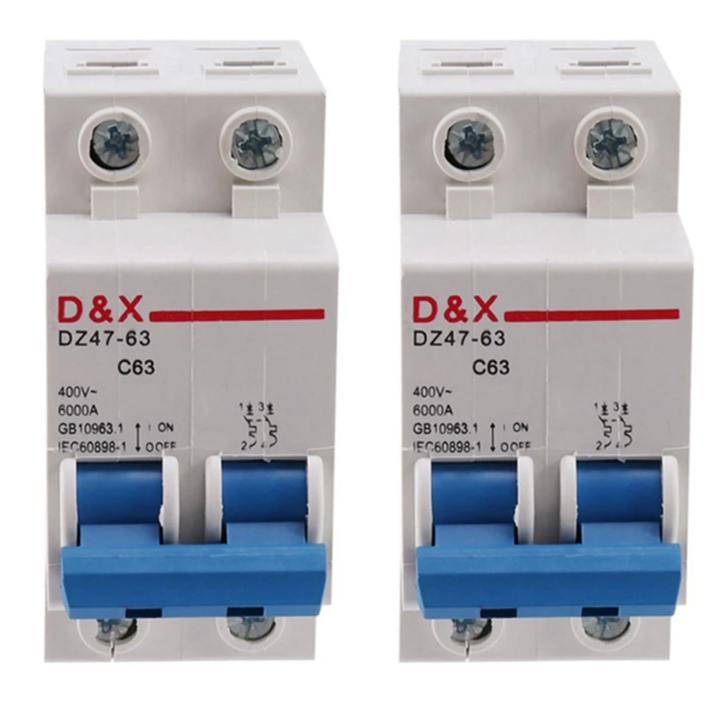 

2X 2P 63A DC400V MCB Solar Energy Photovoltaic (PV) Solar DC Circuit Breaker