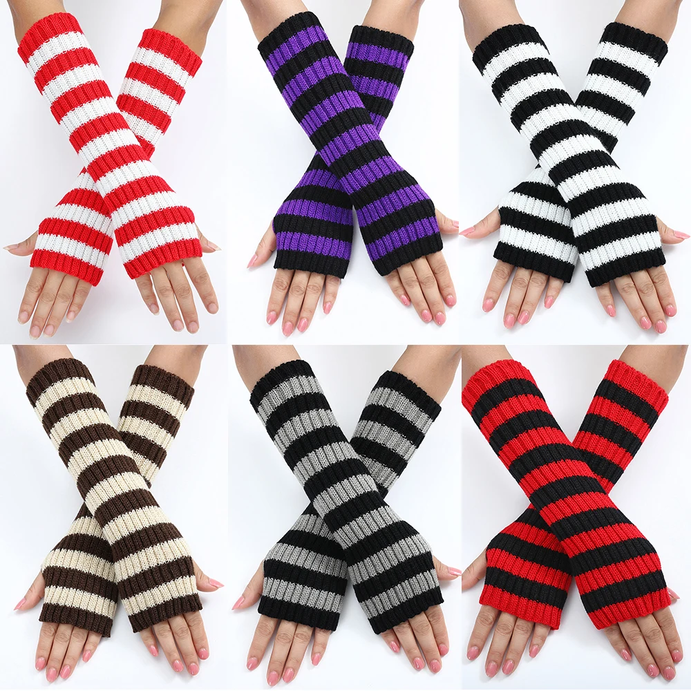 Warm Arm Warmers Women Wrist Elbow Thermal Glove Hand Arm Warmers Striped Knitted Woolen Elbow Mittens Cosplay Arm Sleeves
Warm Arm Warmers Women Wrist Elbow Thermal Glove Hand Arm Warmers Striped Knitted Woolen Elbow Mittens Cosplay Arm Sleeves