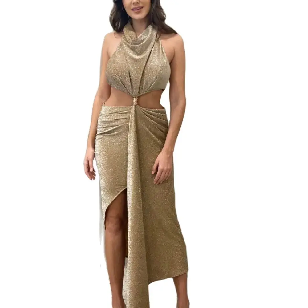 Women Halter Evening Dress Sexy Slit Long Evening Dresses 2023 Women Elegant Chic Prom Gown Chain Hig Waist Hollow Out Clothes
Women Halter Evening Dress Sexy Slit Long Evening Dresses 2023 Women Elegant Chic Prom Gown Chain Hig Waist Hollow Out Clothes