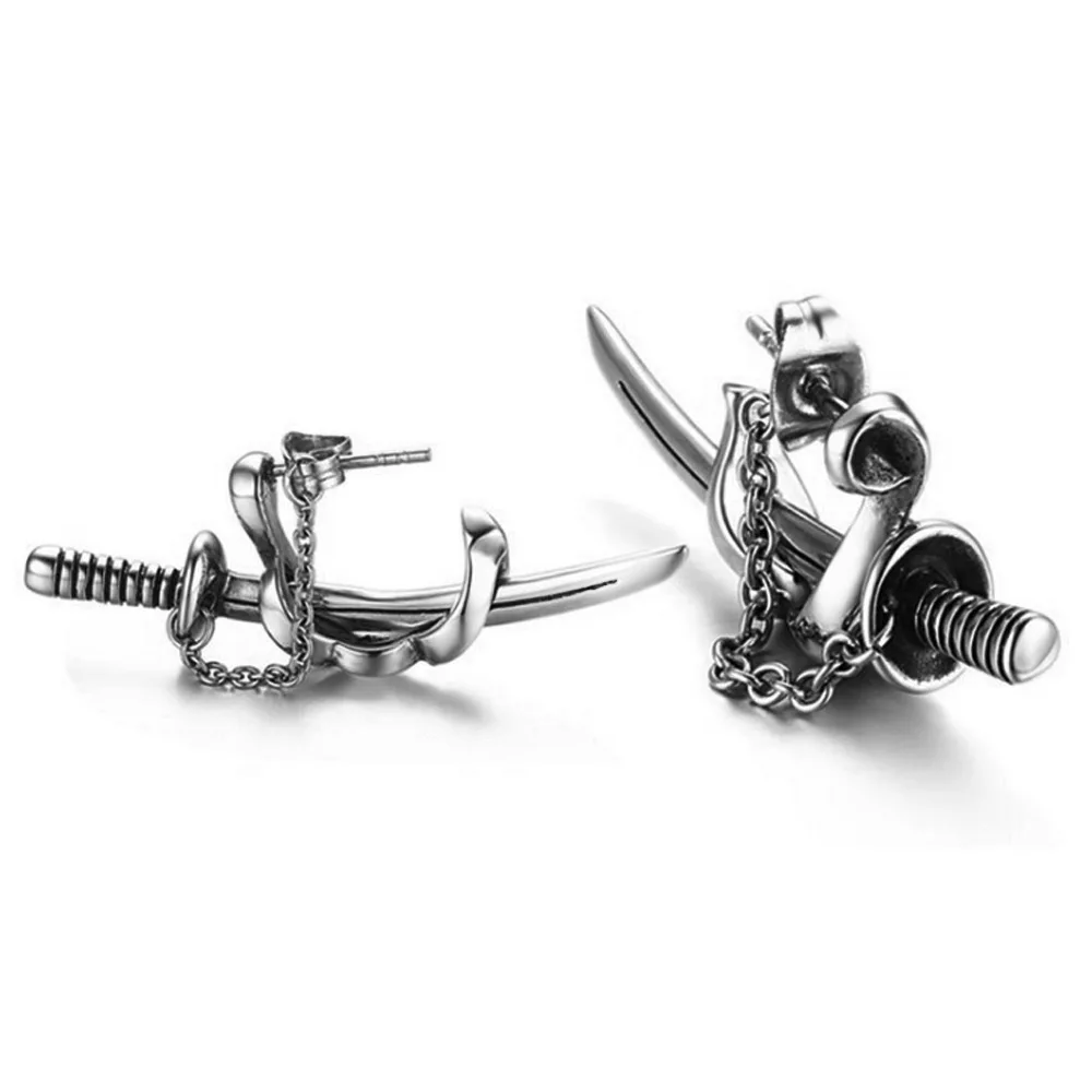 Personality Silver Color Cross Samurai Sword Stud Earrings for Men Women's Katana Cool Earrings Punk Hip Hop Jewelry Gifts
Personality Silver Color Cross Samurai Sword Stud Earrings for Men Women's Katana Cool Earrings Punk Hip Hop Jewelry Gifts