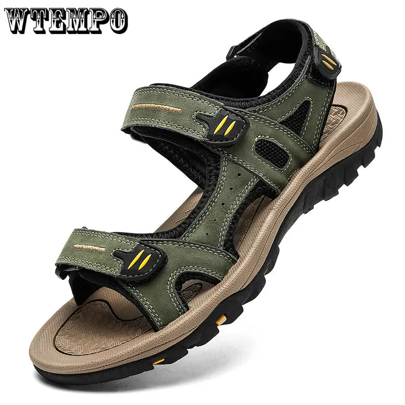 WTEMPO Breathable Large Size Genuine Leather Men Sandals Summer Men Beach Sandals Outdoor Sports Sandals for Men
WTEMPO Breathable Large Size Genuine Leather Men Sandals Summer Men Beach Sandals Outdoor Sports Sandals for Men