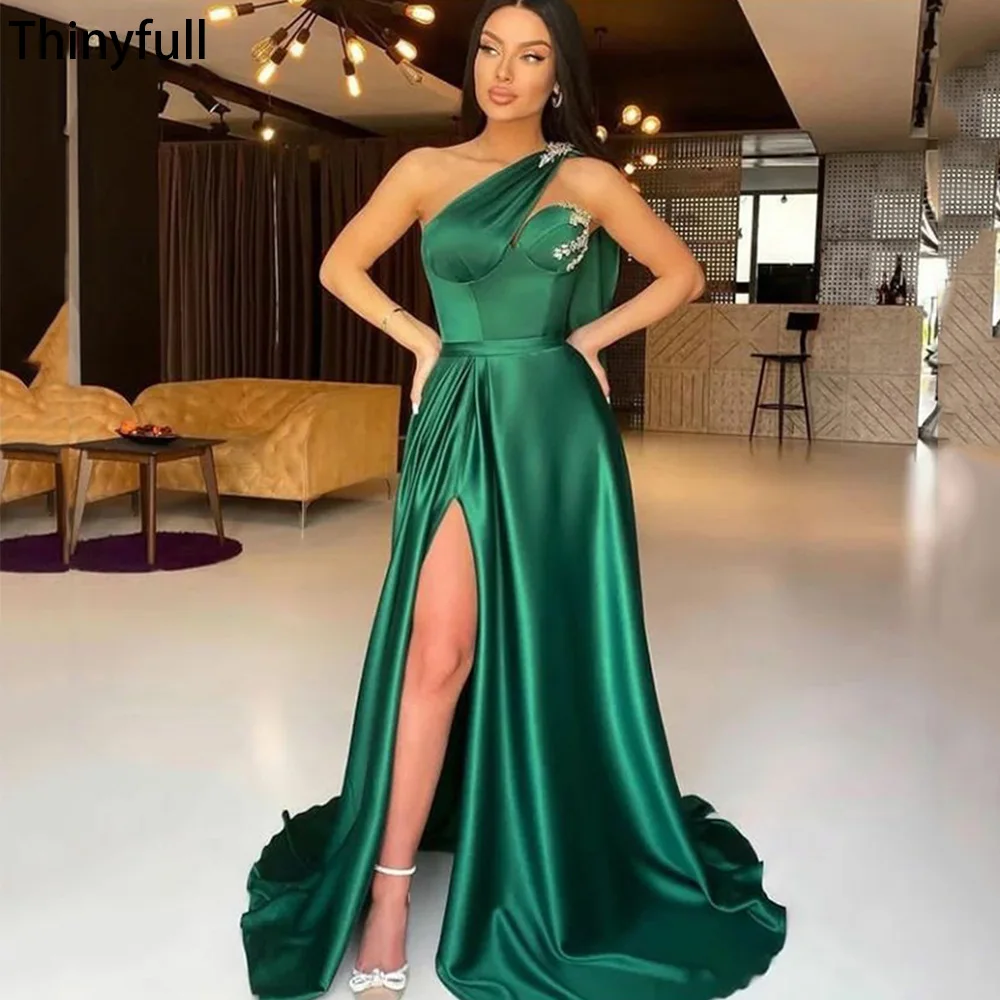 Thinyfull Dark Green Stain A Line Saudi Arabia Evening Dresses Cold Shoulder Side Silt Beading Evening Party Gown Formal Dresses
Thinyfull Dark Green Stain A Line Saudi Arabia Evening Dresses Cold Shoulder Side Silt Beading Evening Party Gown Formal Dresses